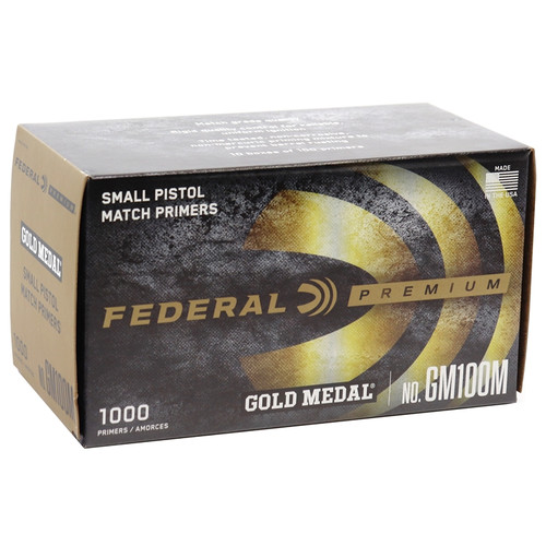 Federal Gold Medal Small Pistol Match Primers GM100M 1000 Count