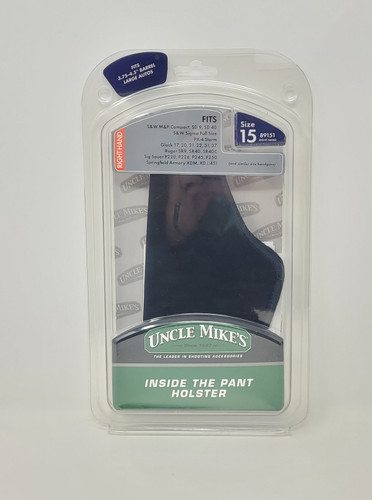 Uncle Mikes Inside The Pant Holster Size 15 89151 Black Right Hand