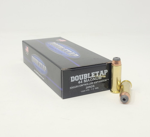 DoubleTap 44 Mag Ammunition DT44MAG300CE20 300 Grain Controlled Expansion Jacketed Hollow Point 20 Rounds