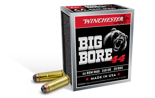 Winchester 44 Rem Mag Ammunition Big Bore 44 X44MBB 240 Grain Semi-Jacketed Hollow Point 20 Rounds