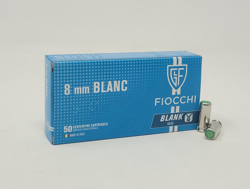 Fiocchi 8mm BLANK Ammunition FI8MMBLANK BLANKS 50 Rounds