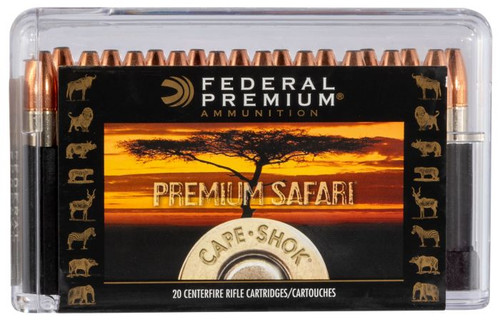 Federal 458 Win Mag Ammunition Premium Safari Cape-Shok P458SA 500 Grain Swift A-Frame Soft Point 20 Rounds