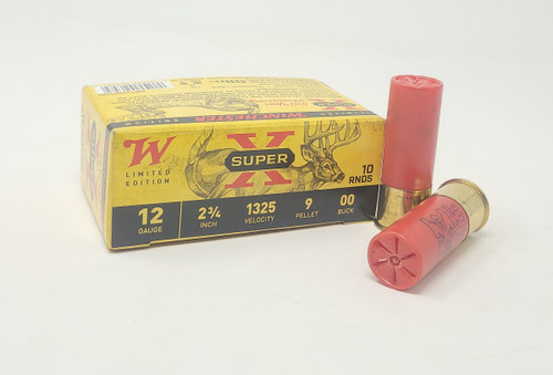 Winchester 12 Gauge Ammunition Super-X 100 Year Edition XB1200100 2-3/4" 00 Buckshot 9 Pellet 1325fps 10 Rounds