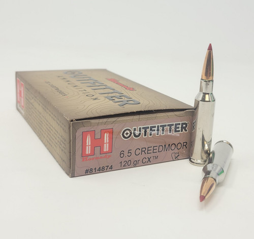 Hornady 6.5mm Creedmoor Ammunition Outfitter H814874 120 Grain CX 20 Rounds