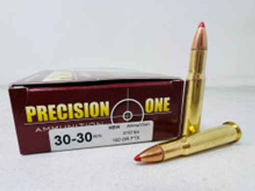 Precision One 30-30 Winchester Ammunition PONE1606 160 Grain FTX  Ballistic Tip 20 Rounds