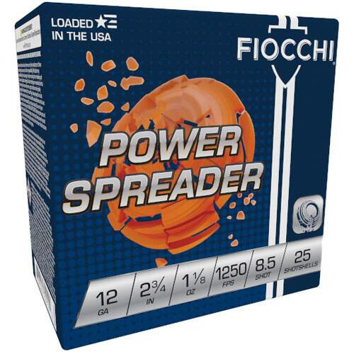 Fiocchi 12 Gauge Ammunition Rhino Spreader FI12SSCX85CASE #8.5 Shot 2-3/4" 1-1/8oz 1250fps CASE 250 Rounds