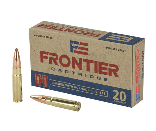 Hornady 300 AAC Blackout Ammunition Frontier FR400 125 Grain Full Metal Jacket CASE 200 Rounds