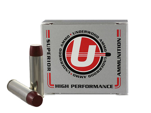 Underwood 500 Auto Max Ammunition UW927 440 Grain Hard Cast Coated Flat Nose Gas Check 20 Rounds