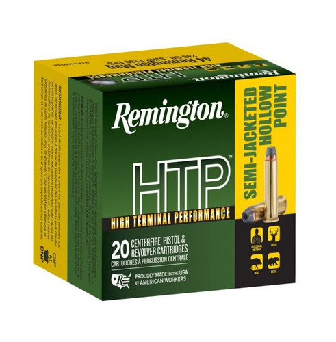 Remington 44 Mag Ammunition High Terminal Performance RTP44MG3A 240 Grain Semi-Jacketed Hollow Point 20 Rounds