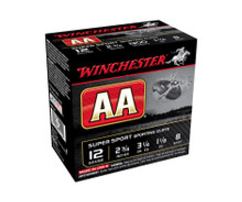 Winchester 12 Gauge Ammunition Sporting Clays AASC128BOX 2-3/4" #8 Shot 1-1/8oz 1300fps 25 Rounds