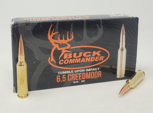 Fort Scott Munitions 6.5 Creedmoor Ammunition Buck Commander FSM65CM140SCV2BC 140 Grain Solid Copper Spun TUI 20 Rounds