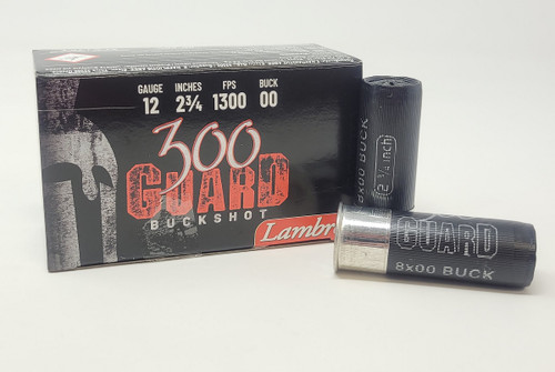 Lambro 12 Gauge Ammunition Guard 300 LAM12300BUCK 2-3/4" 00 Buckshot 8 Pellet 1300fps 10 Rounds