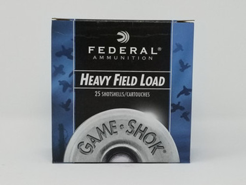 Federal 12 Gauge Ammunition Game-Shok Heavy Field Load FH1234 2-3/4" #4 Shot 1-1/8oz 1255fps 25 Rounds