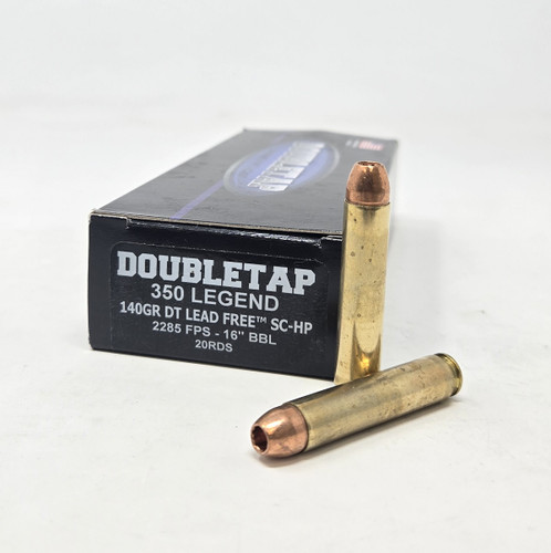 DoubleTap 350 Legend Ammunition Lead Free 350L140X 140 Grain Solid Copper Hollow Point 20 Rounds