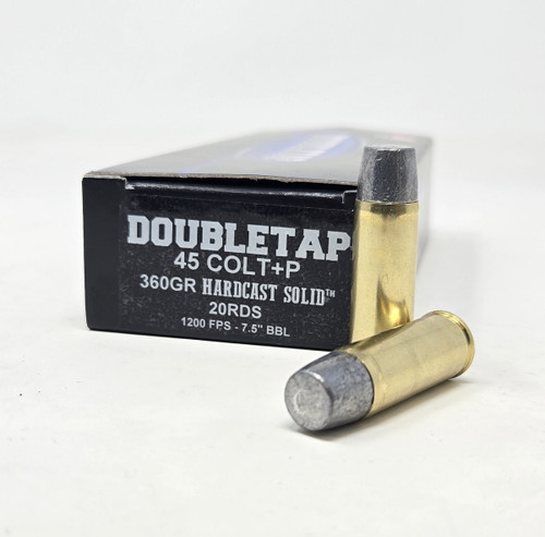 DoubleTap 45 Colt +P Ammunition 45P360HC 360 Grain Wide Flat Nose Gas Check 20 Rounds