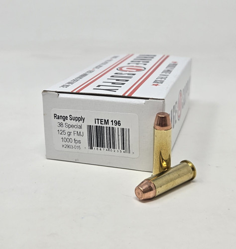Underwood 38 Special Ammunition Range Supply UW196 125 Grain Full Metal Jacket 50 Rounds