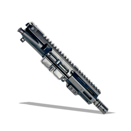 KAK Industries AR15 9mm Build Kit MO-481-1010-003 Contains 5.25" 1/2-36 Thread 1:10 Twist Barrel 4" MLOK Handguard Shockwave Brace (Black)