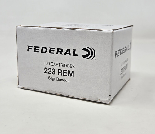 Federal 223 Rem Ammunition Non Duty F2NDXF223T64 64 Grain Bonded Soft Point 100 Rounds