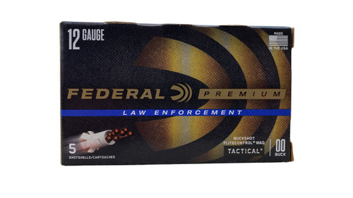 Federal Premium 12 Gauge Ammunition LE12700 2-3/4" 00 Buckshot 9 Pellets 1325fps 5 Rounds