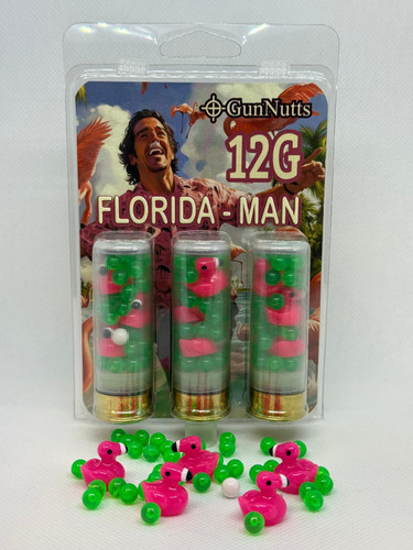 GunNutts 12 Gauge Ammunition Florida Man GN12GAFLMN 2-3/4" Resin Flamingos With Airsoft BBs 3 Rounds