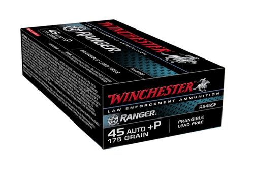 Winchester 45 Auto +P Ammunition Ranger Lead Free RA45SF 175 Grain Sinter Fire Frangible 50 Rounds