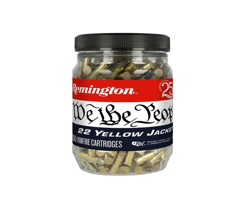 Remington 22 LR Ammunition Yellow Jacket "We The People" R22TCHPUS 33 Grain Plated Truncated Cone Hollow Point 250 Rounds