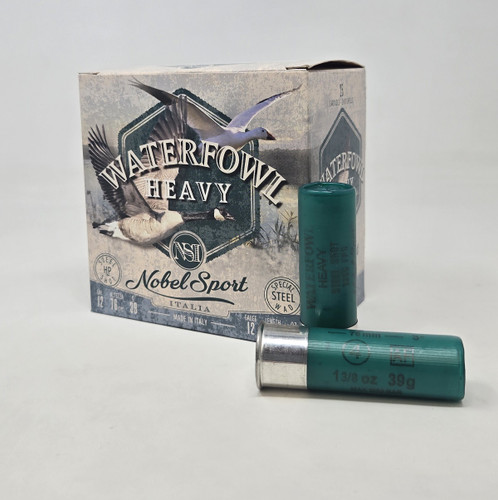 Nobel Sport Italia 12 Gauge Ammunition Waterfowl Heavy ANS123STHY4 3" #4 Steel Shot 1-3/8oz 1350fps 25 Rounds