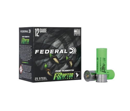 Federal 12 Gauge Ammunition Raptor Steel RRS1382 3" #2 Steel Shot 1-3/8oz 1400fps 25 Rounds