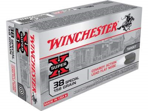 Winchester 38 Special Ammunition Cowboy Action USA38CB 158 Grain Lead Flat Nose 50 rounds