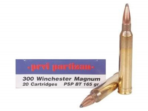 Prvi PPU 300 Win Mag Ammunition PP362 165 Grain Pointed Soft Point Boat Tail 20 Rounds