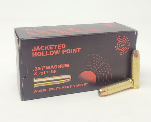 GECO 357 Magnum Ammunition GE204340050 158 Grain Hollow Point 50 Rounds GECO 357 Magnum Ammunition GE204340050 158 Grain Hollow Point 50 Rounds