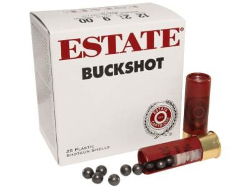 Estate 12 GA 2 3/4" 00 Buckshot 9 pellets 1325fps 25 rounds