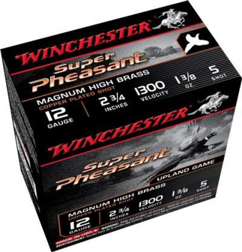 Winchester 12 Gauge Ammunition Super Pheasant X12PH5 2-3/4" 1-3/8oz 5 shot 1300fps 25 rounds