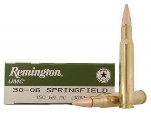 Remington 30-06 Ammunition L30062 150 Grain Full Metal Jacket 20 rounds