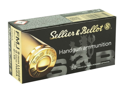 Sellier & Bellot 9mm Ammunition SB9A 115 Grain Full Metal Jacket Case of 1000 Rounds