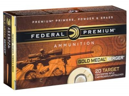 Federal 6.5 Creedmoor Ammunition Gold Medal GM65CRDBH130 130 Grain Berger Hybrid Open Tip Match 20 rounds