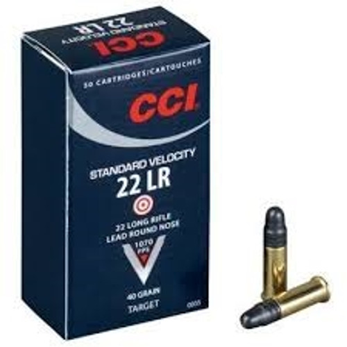 CCI 22LR Ammunition 0035 40 Grain 1070fps Standard Velocity 50 Rounds