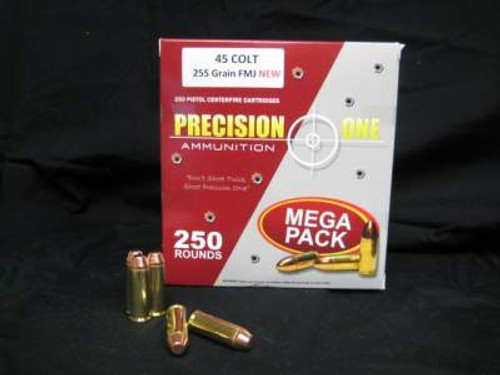 Precision One 45 Colt Ammunition 255 Grain Full Metal Jacket 250 rounds