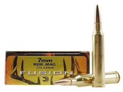 Federal 7mm Rem Mag Ammunition Fusion F7RFS2 175 Grain Spitzer Boat Tail 20 rounds