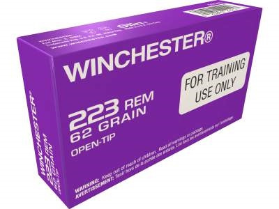 Winchester 223 Remington Ammunition Q3340 62 Grain Open Tip Purple