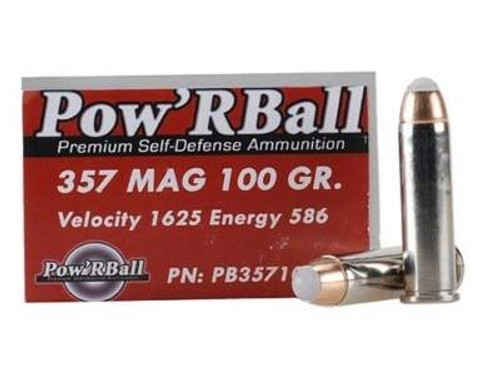 Glaser Corbon 357 Magnum PB357100 Ammunition 100 Grain Pow'r Ball 20 rounds