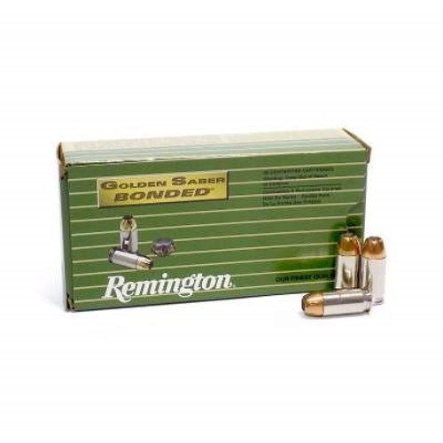 Remington 45 ACP Ammunition Golden Saber GSB45APB 230 Grain Bonded Brass Jacketed Hollow Point 25 rounds