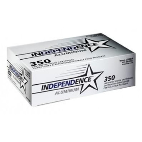 Independence 9mm Aluminum 115 gr FMJ 350 rounds