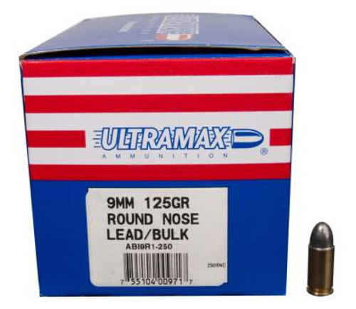 Ultramax 9mm U9R1-250 125 gr Lead RN 250 rounds