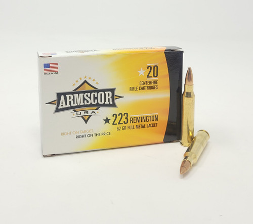 Armscor 223 Rem Ammunition FAC2238N 62 Grain Full Metal Jacket 20 Rounds