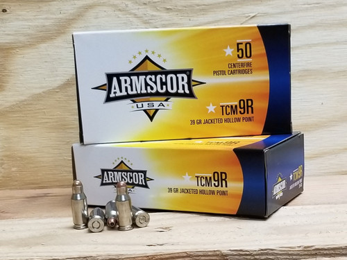 Armscor 22 TCM 9R Ammunition 39 Grain Jacketed Hollow Point CASE 1000 rounds