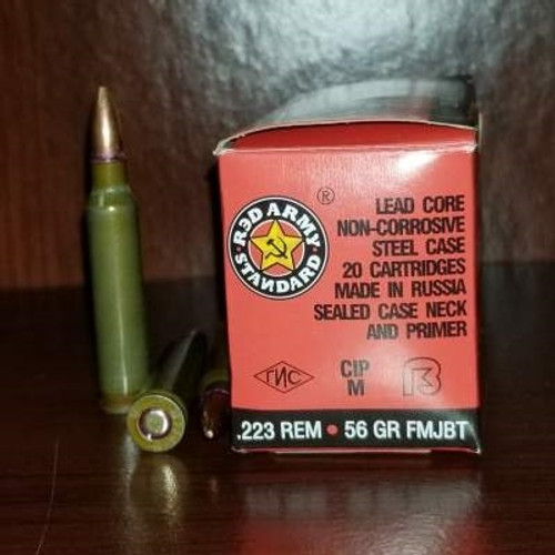 Century .223 Remington Ammunition Red Army Standards AM2424 56 Grain Full Metal Jacket Boat Tail 1,000 Rounds