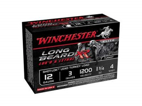 Winchester 12 Gauge Ammunition Long Beard Turkey STLB1234 3" #4 Shot 1-3/4oz 1200fps 10 rounds