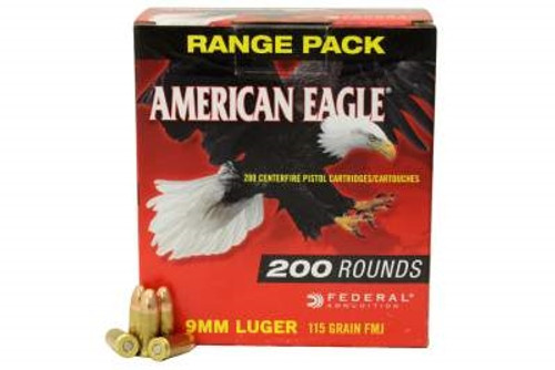 Federal 9mm American Eagle AE9DP200 115 gr FMJ 200 rounds