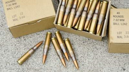 Malaysian 7.62x51mm NATO Ammunition Surplus 146 Grain Full Metal Jacket 300 rounds